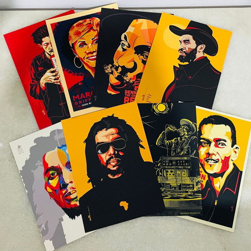 Reggae Art Postcards set of 8, 13×18 cm, new