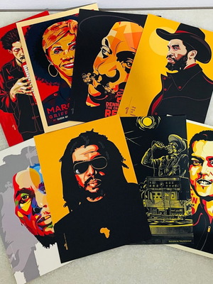 Reggae Art Postcards set of 8, 13×18 cm, new