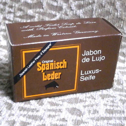 Spanish Leather aftershave 100ml and luxury soap 100g, vintage West Germany