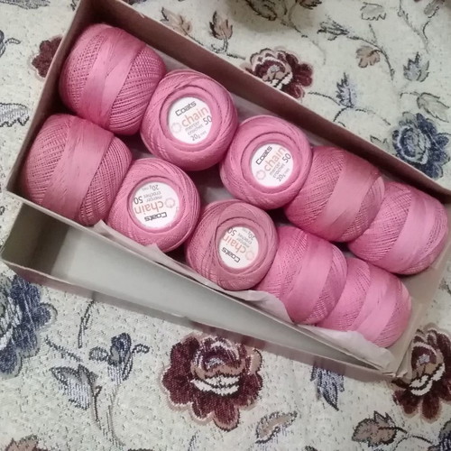 Lace thread new pink/fuchsia