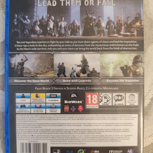 Dragon Age Inquisition PS4 game like new