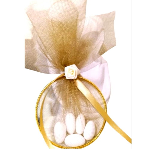 Handmade bombonieres with metal wreath made to order