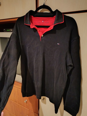 Tommy Hilfiger blouse XL like new, black and red