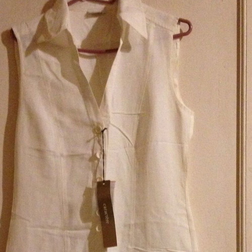 White Caractere dress No44 30% linen new