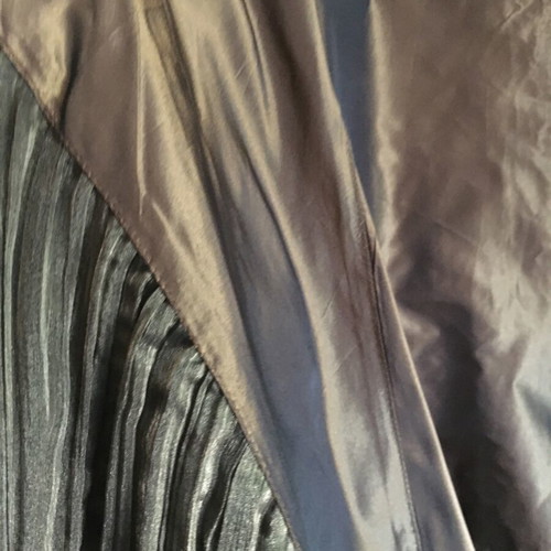 Vintage Eva&Claudi skirt, brown, asymmetrical with pleated lining, size M/38