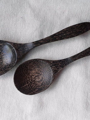 Palm wood salad serving spoon set new