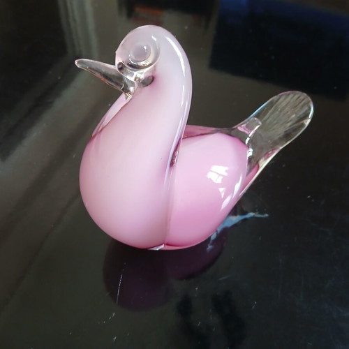 Murano glass vintage dove decoration used with minor damage