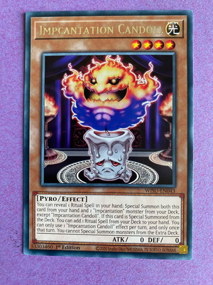 impcantation yugioh deck Bookstone MP19-EN172 Super Rare 1st Edition NM Mint / near mint condition trading card WISU Impcantation Ritual Deck Core
