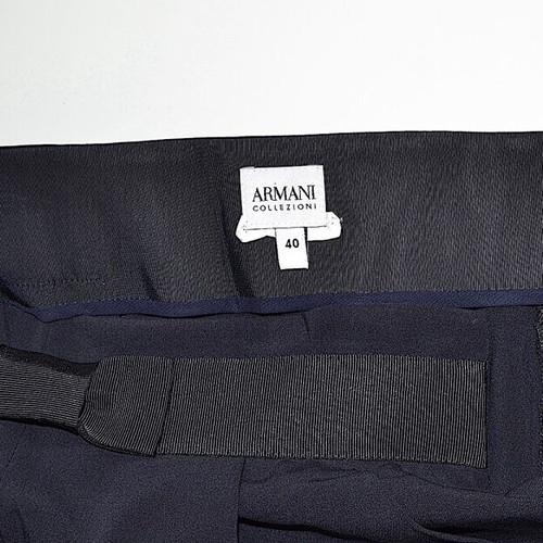 Armani Collezioni mini skirt with grosgrain ribbon waistband, size 40