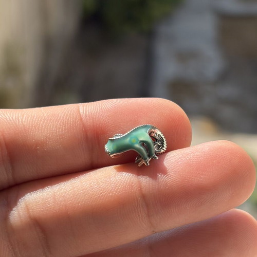 Pandora Pascal Disney color-changing charm, green and silver