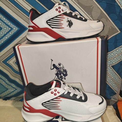 U.S. Polo Assn. Athletic Shoes New, Size 40, White Multicolor
