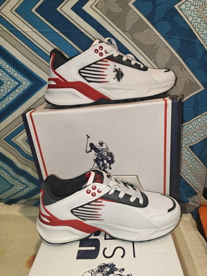 U.S. Polo Assn. Athletic Shoes New, Size 40, White Multicolor