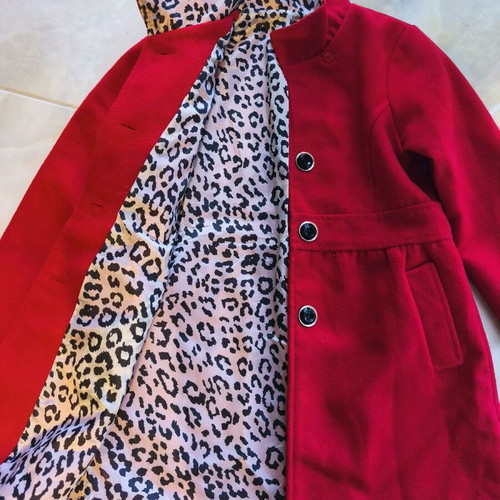 Red coat with satin lining like new