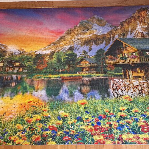 Alpine lake puzzle used, 6,000 pieces Clementoni