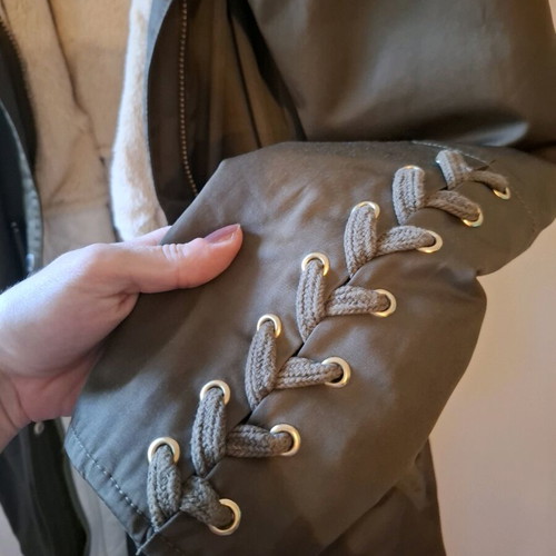 Long olive Clockhouse jacket used, size small
