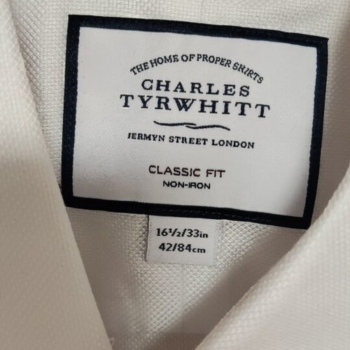 Charles Tyrwitt Non Iron Shirt size L like new, white