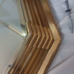 Ceiling light gilded used from the 70s