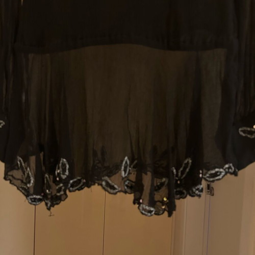 Vintage Aftershock London tunic used, black with embroidery
