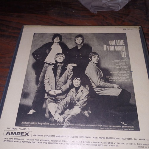The Rolling Stones Got Live If You Want It! reel-to-reel tape used
