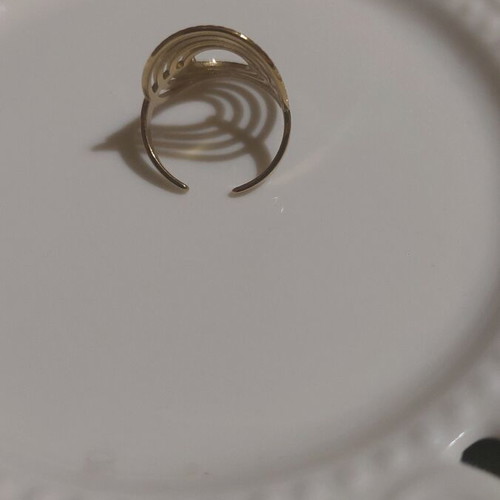 Steel ring like new, gold color