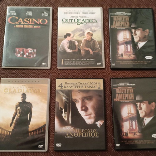 Classic DVD movies like new, pack of 6 with Greek subtitles