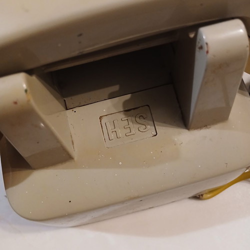 Rotary desk phone from 1981, used, beige