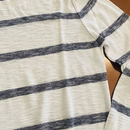 Knitted blouse Antony Morato like new, white with gray stripes, size M