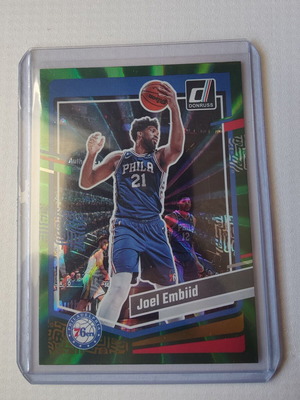 Joel Embiid Holo Green Laser Card 2023-24 Panini-Donruss new