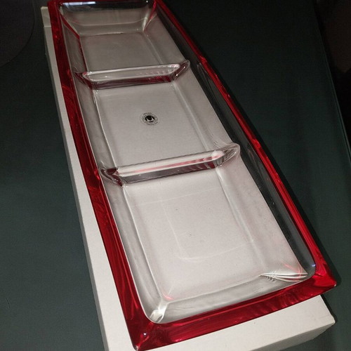 Serving platter with compartments new for nuts