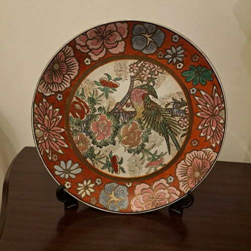 Gold Imari Handmade Wall Plate Japan used