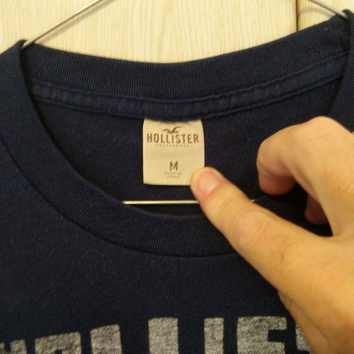 Hollister blue T-shirt with print medium used