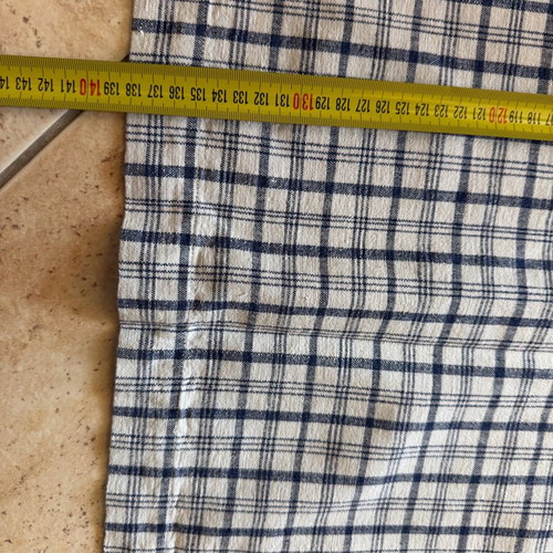 Handmade vintage tablecloth and 7 napkins used, 100% cotton