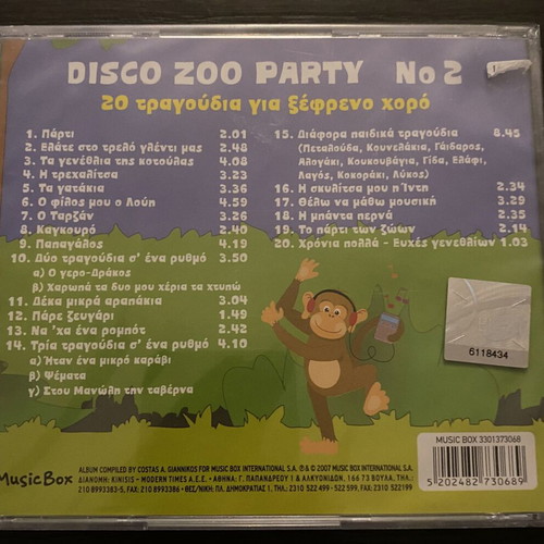 Disco Zoo Party No 2 CD new, 20 songs for wild dance