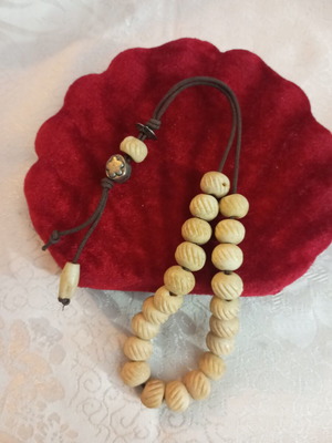 Handmade carved bone komboloi used