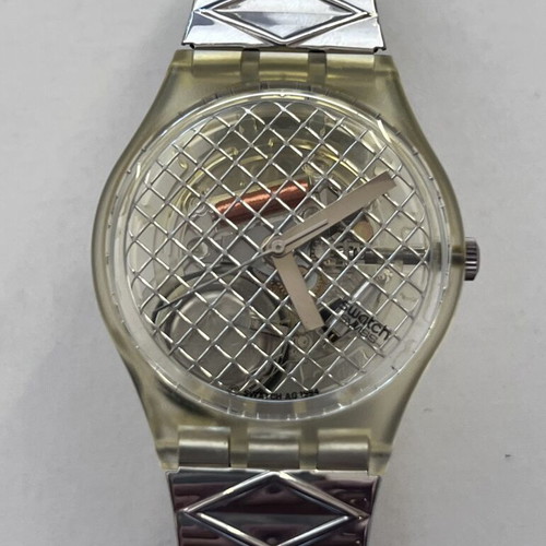 Swatch Silver Net 1995 watch new, silver