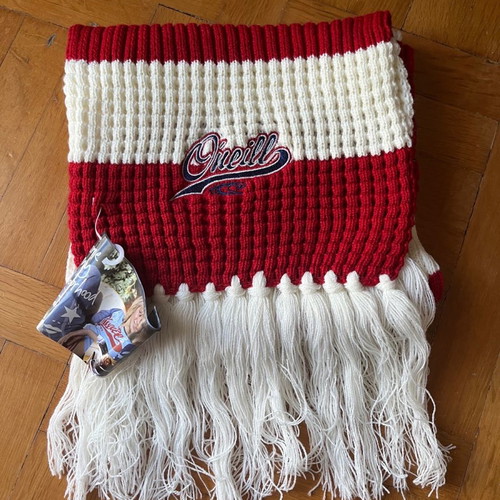O'neill scarf new, white red