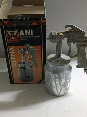 Selena paint spray gun used, 27 cm height, 10 cm diameter