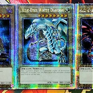 Blue-Eyes White Dragon + Dark Magician + Red-Eyes Black Dragon - QUARTER CENTURY - Limited Edition