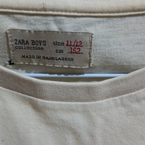 Zara children's t-shirt used, size 152 cm, black and orange