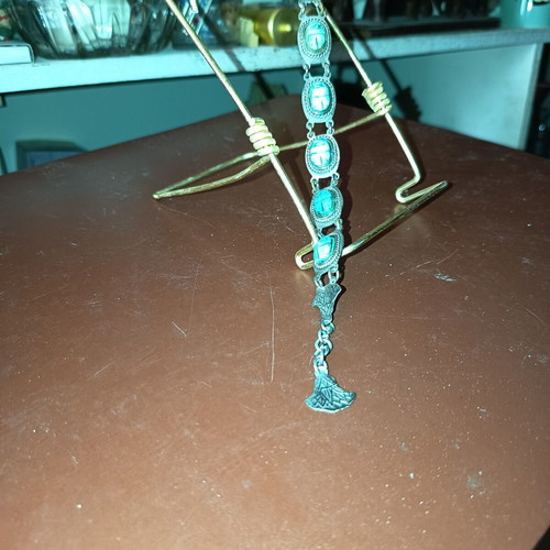 Egyptian bracelet with stones, like new, turquoise and silver