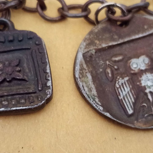 Antique pendant used with ancient Greek symbols
