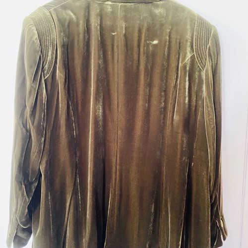 Loose velvet jacket new, green, size XXL