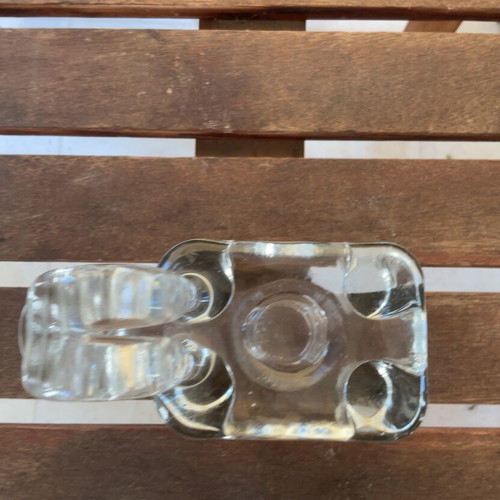 KOSTA BODA crystal ram candleholder/sculpture, Bertil Vallien Zoo Series 1970s/80s
