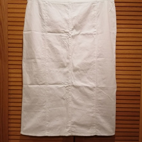Midi skirt straight cut cotton white, new, size XXL/XXXL