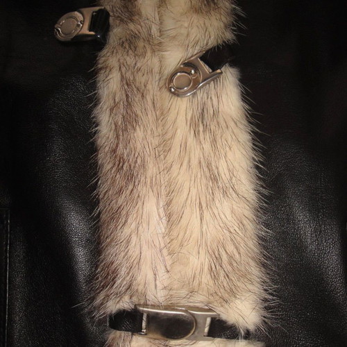 Handmade reversible leather and real fur coat, size M