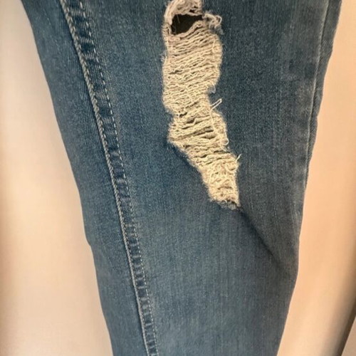 Pull & Bear skinny jeans with rips like new, blue, size S
