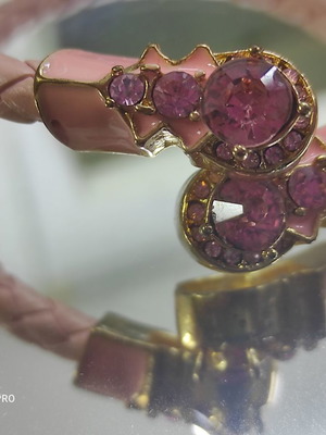 Pink bracelet with gold new