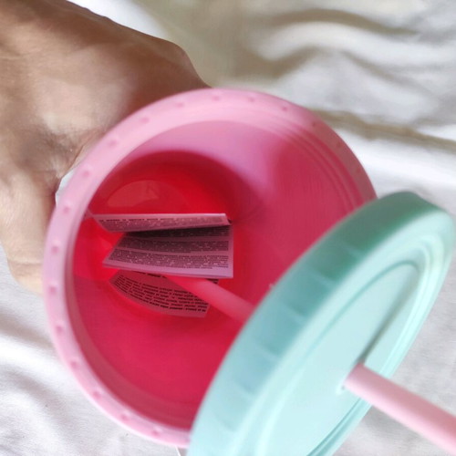 Pusheen cup with straw new
