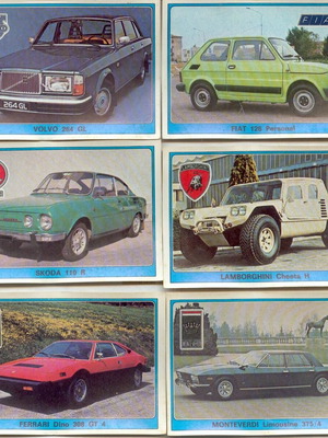 Panini Super Auto Figurini χαρτάκια αυτοκινήτων, πακέτο 34