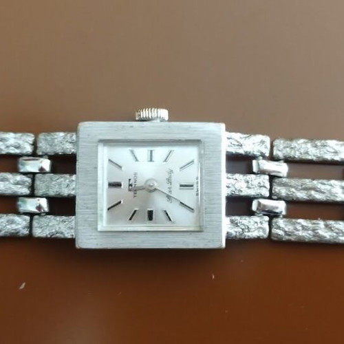 Technos Star Lady wristwatch used, silver vintage women's